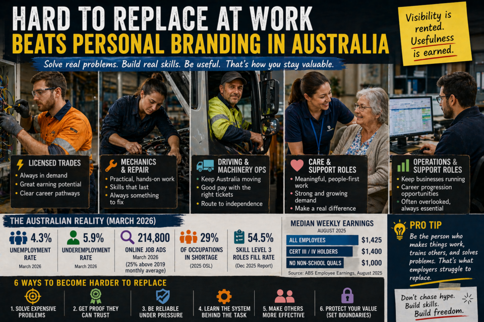 Hard to Replace at Work Beats Personal Branding in Australia