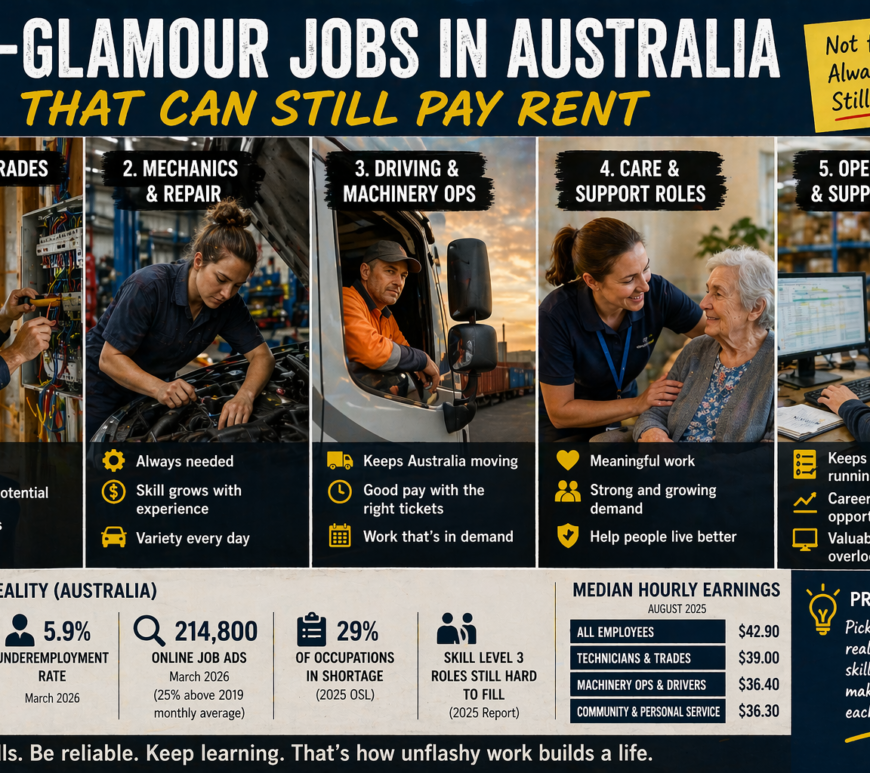 Anti-Glamour Jobs in Australia That Can Still Pay Rent