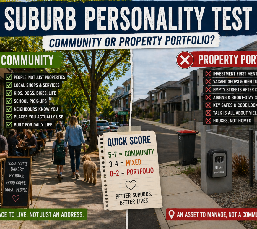 Suburb Personality Test: Community or Property Portfolio?