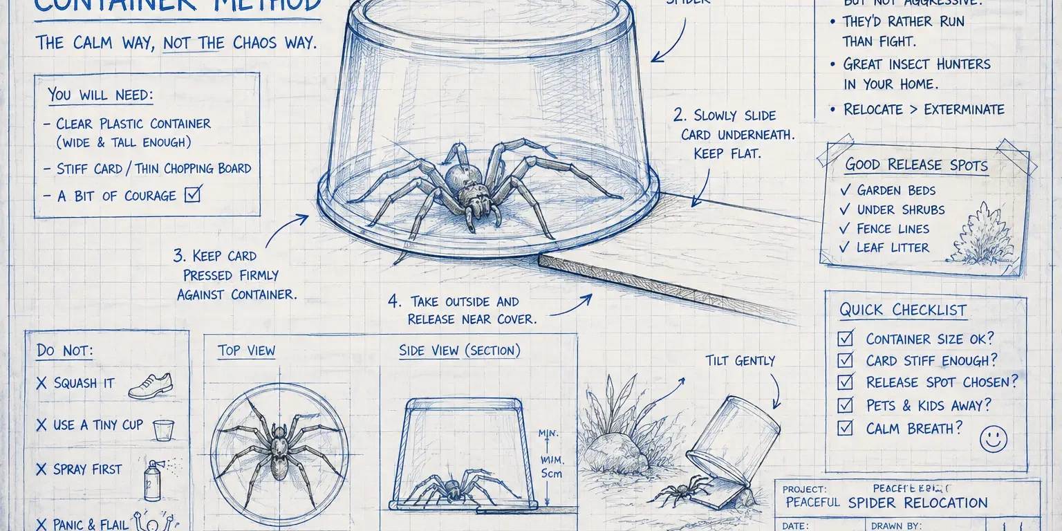 Huntsman Spider Survival Guide for Plastic Container Panic