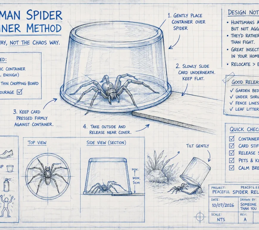 Huntsman Spider Survival Guide for Plastic Container Panic